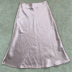 SHEIN Dusty Pink Satin Skirt